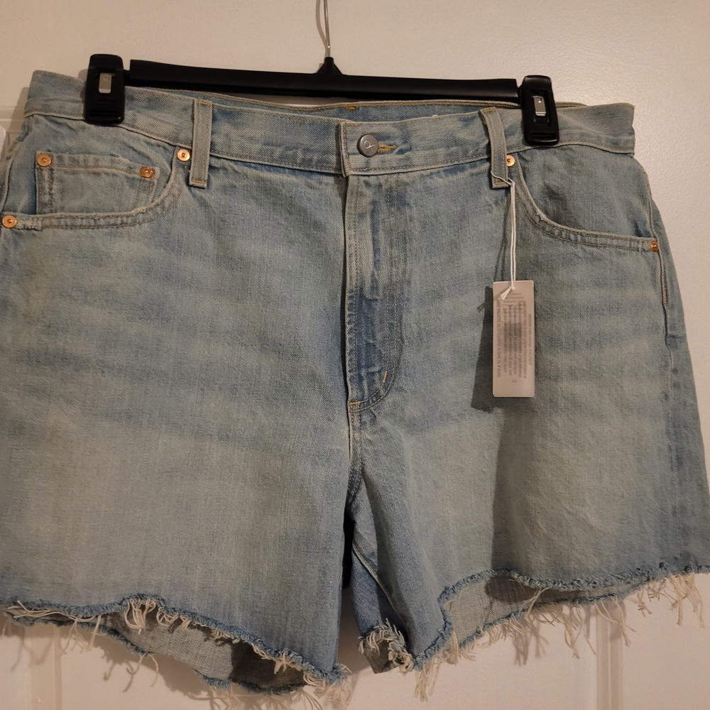 Outerknown Light Blue Jean Shorts